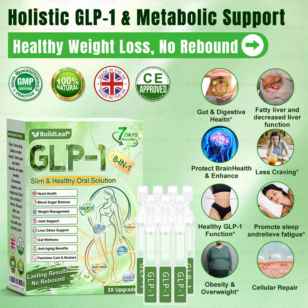 Official Store | BuildLeafยฎ GLP-1 8-in-1 Slim & Healthy Oral Solution (Once a day, results in 7 days), With 100 Billion CFU Active Probiotics โ
Supports weight management, heart health, diabetes, gut & womenโs health, while firming skin & boosting energy.