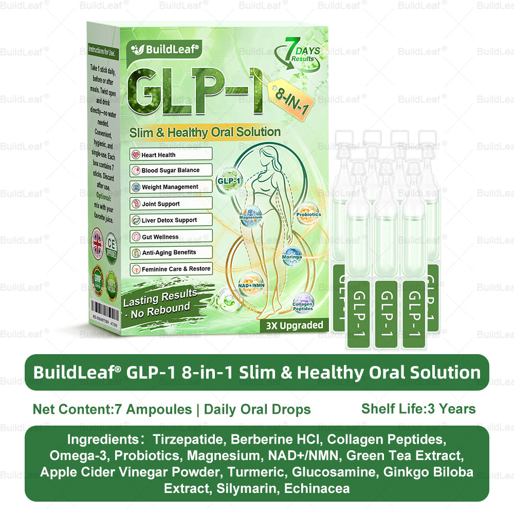 Official Store | BuildLeafยฎ GLP-1 8-in-1 Slim & Healthy Oral Solution (Once a day, results in 7 days), With 100 Billion CFU Active Probiotics โ
Supports weight management, heart health, diabetes, gut & womenโs health, while firming skin & boosting energy.